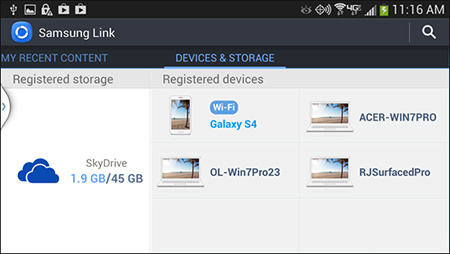 Home Sync & Samsung Link