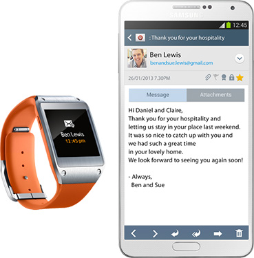 Samsung Galaxy Gear Notificari